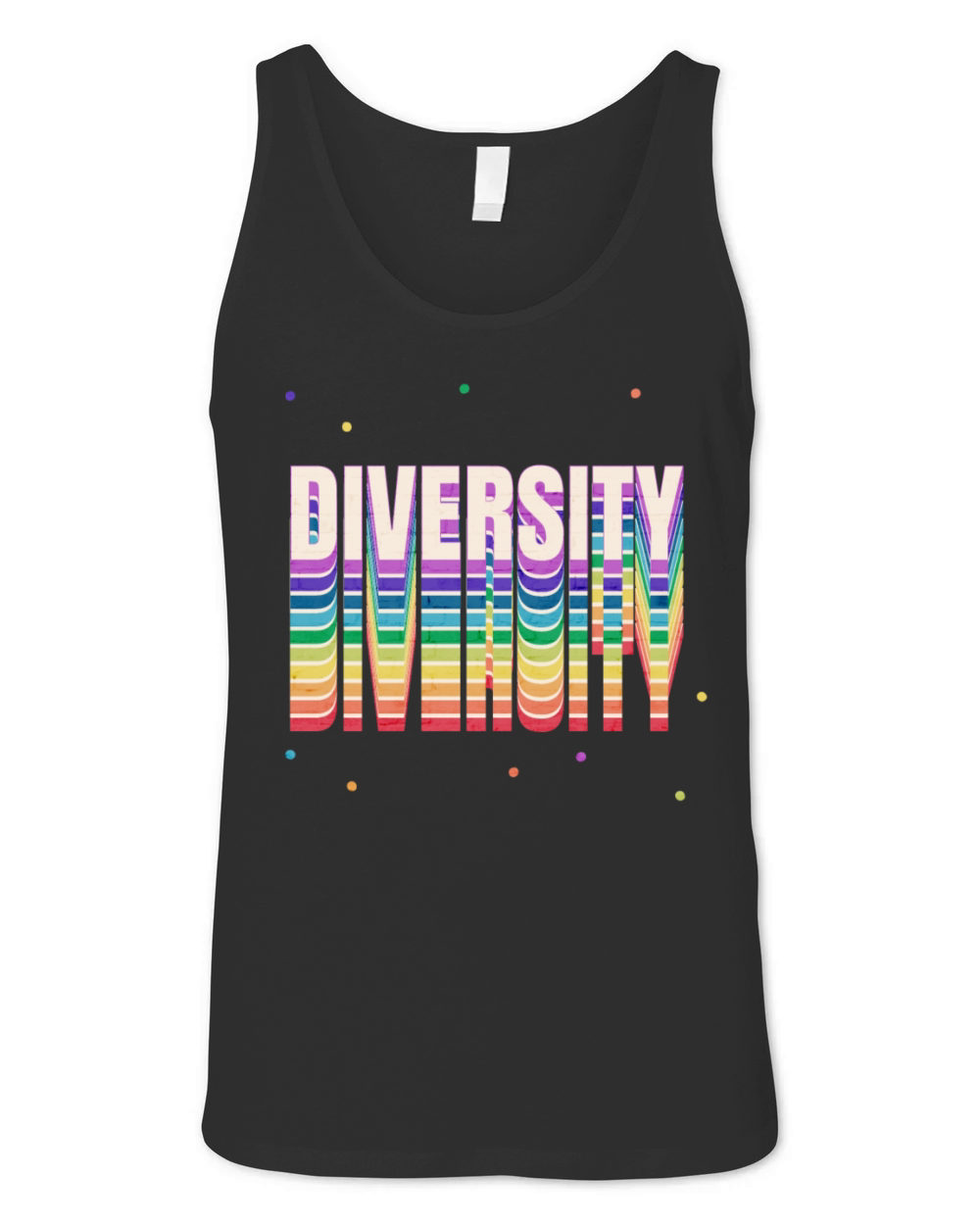Diversity Rainbow Colors LGBTQ Pride Month Unisex Jersey Tank