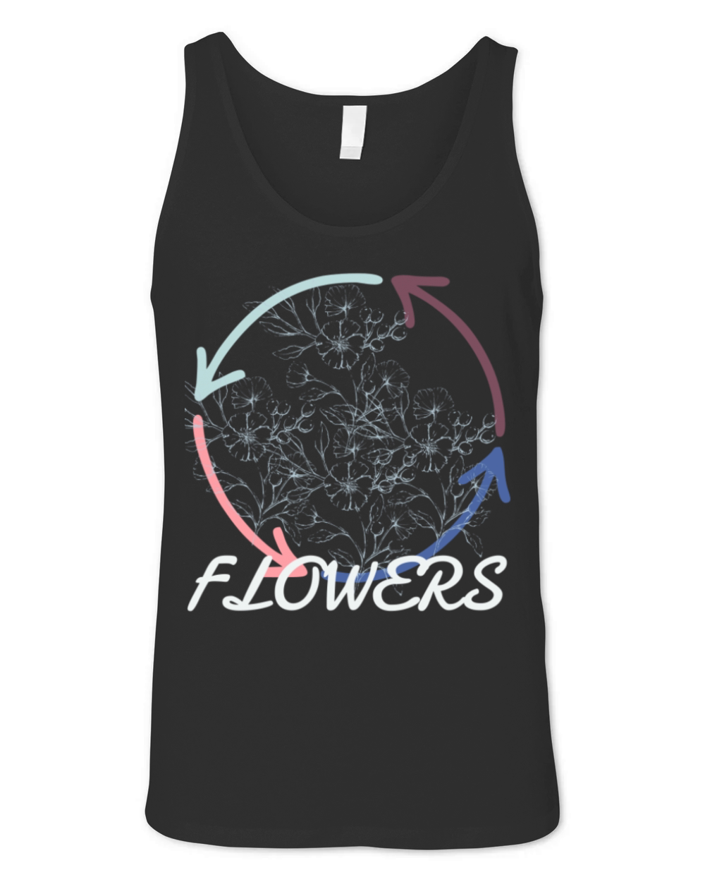 Flowers Colorful Unisex Jersey Tank