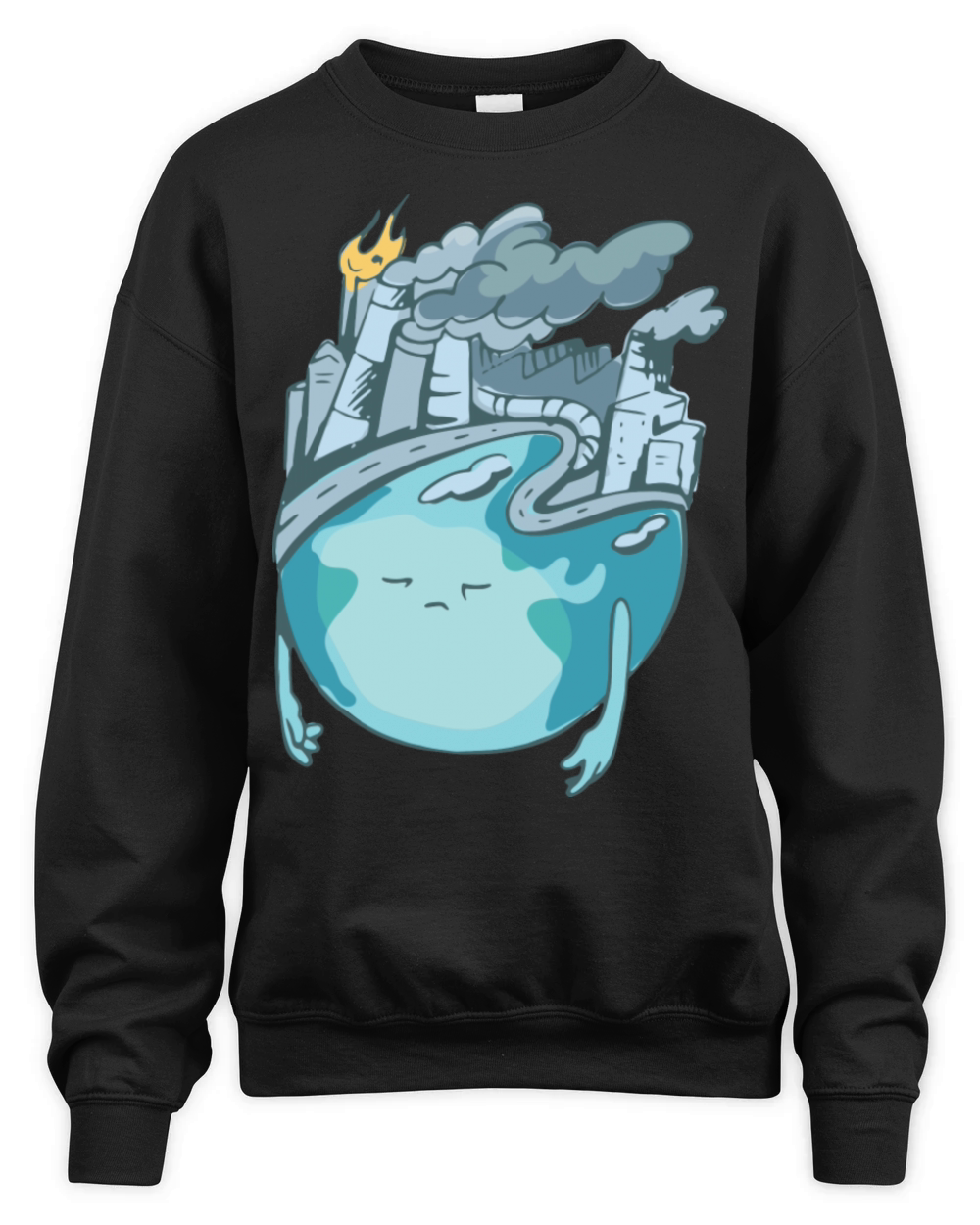 Earth Polution Unisex Premium Crewneck Sweatshirt