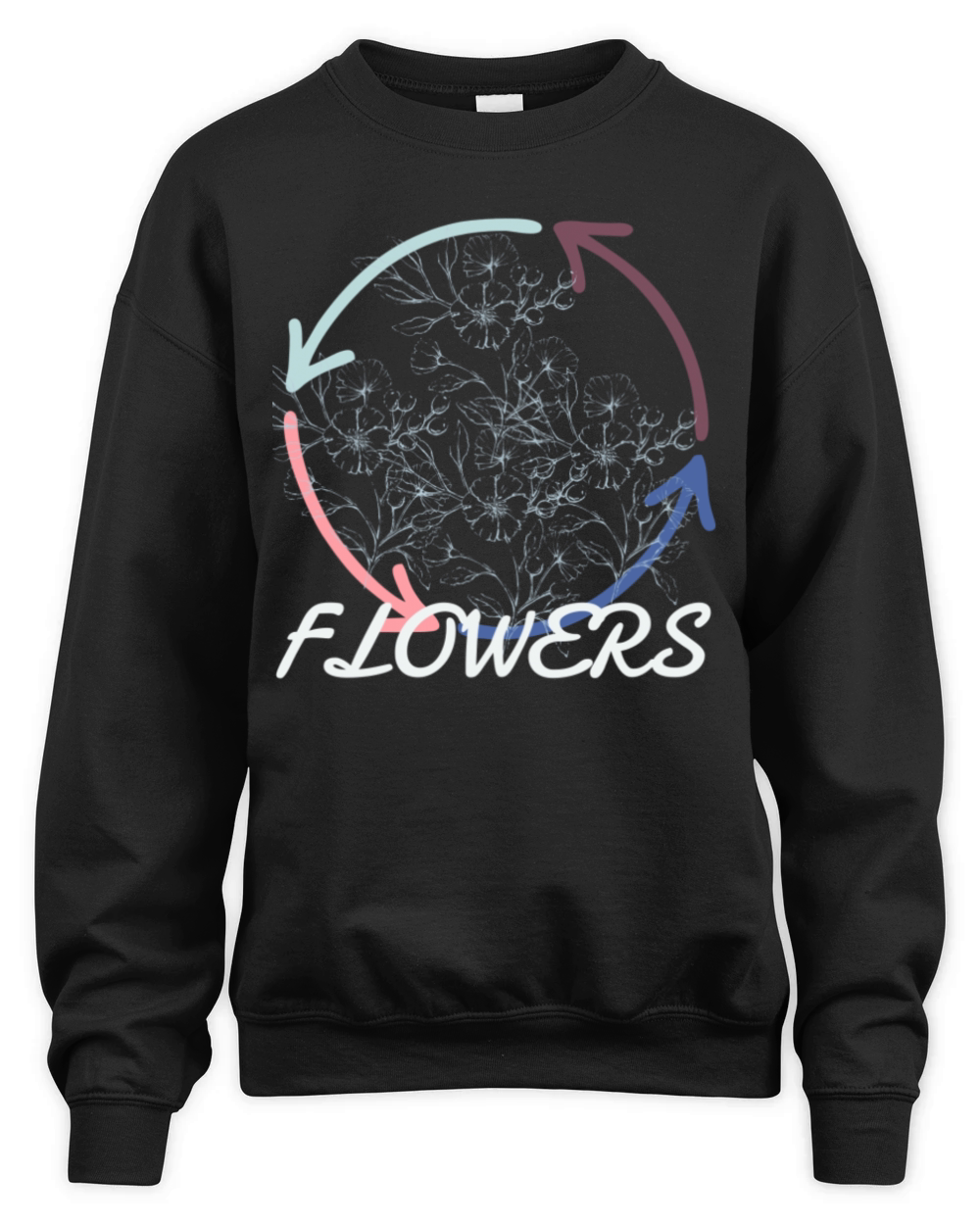 Flowers Colorful Unisex Premium Crewneck Sweatshirt