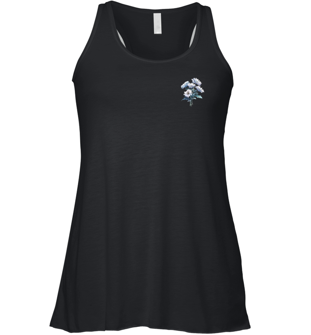 Awesome Floral Flowers Patch Novelty Cool Daisies Women's Flowy Tank Top