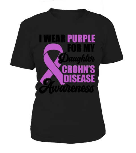 I Wear Purple For My Daughter Crohns Disease Women's T-Shirt