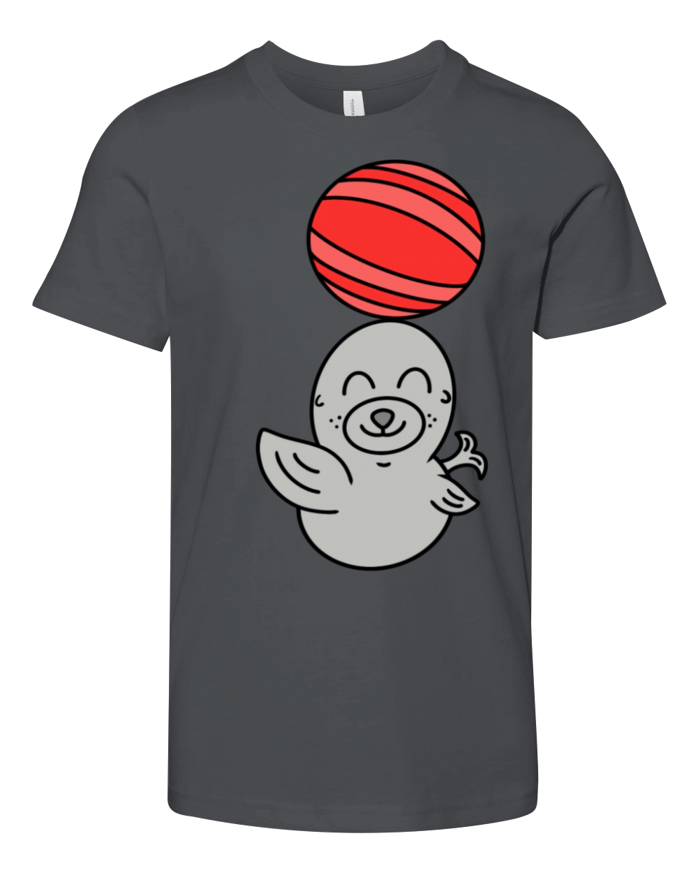 Cute Baby Sea Lion With Ball Youth Unisex Jersey Tee