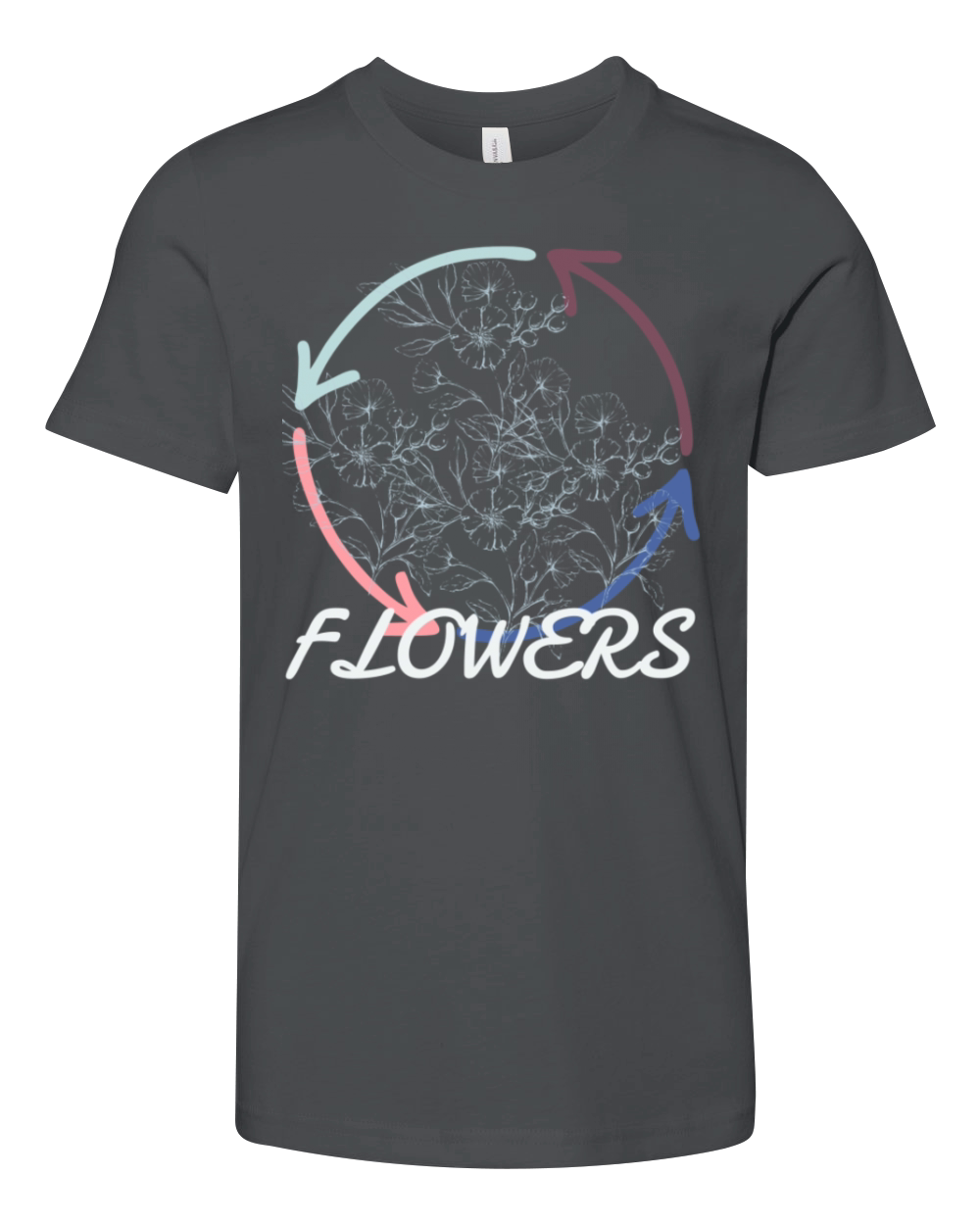 Flowers Colorful Youth Unisex Jersey Tee