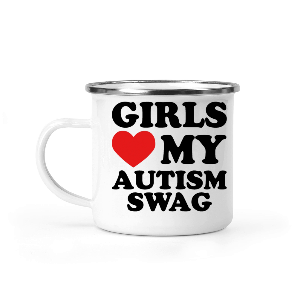 Girls Love My Autism Swag Camping Mug
