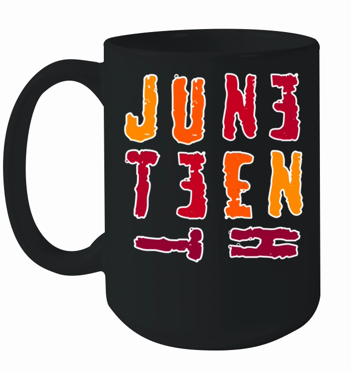 Fun juniteenth week appreciation colorful letters Ceramic Mug