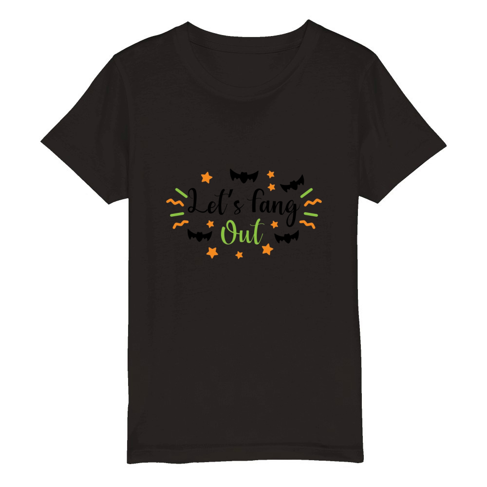 Lets Fang Out Halloween Shirt For October 31st Organic Kids Crewneck T-shirt