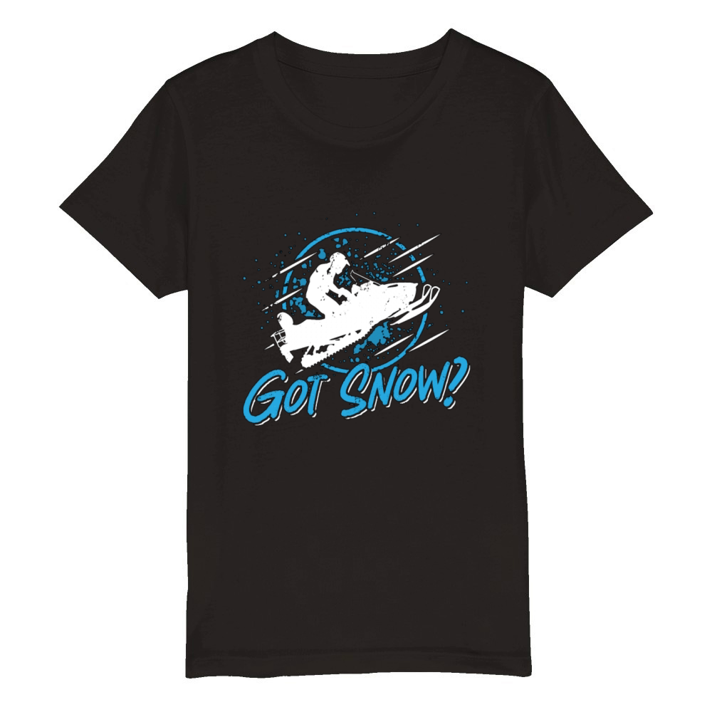 Snowmobile Racing Got Snow Winter Sports Lovers Organic Kids Crewneck T-shirt