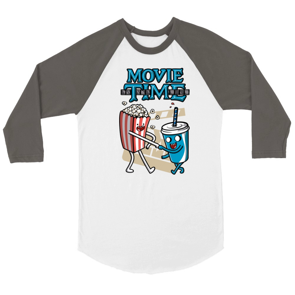 Movie Time Unisex ¾ sleeve Raglan T-shirt