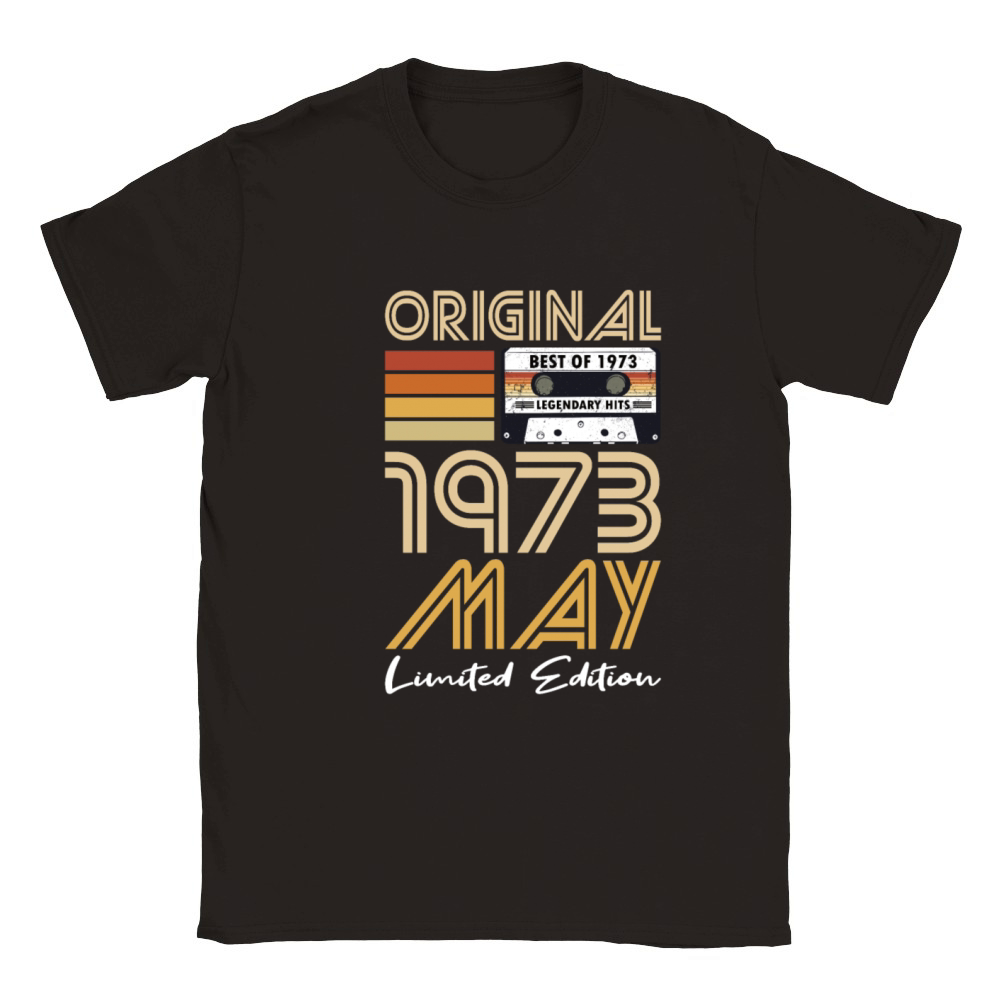 50th birthday may 1973 original 1973 Classic Kids Crewneck T-shirt