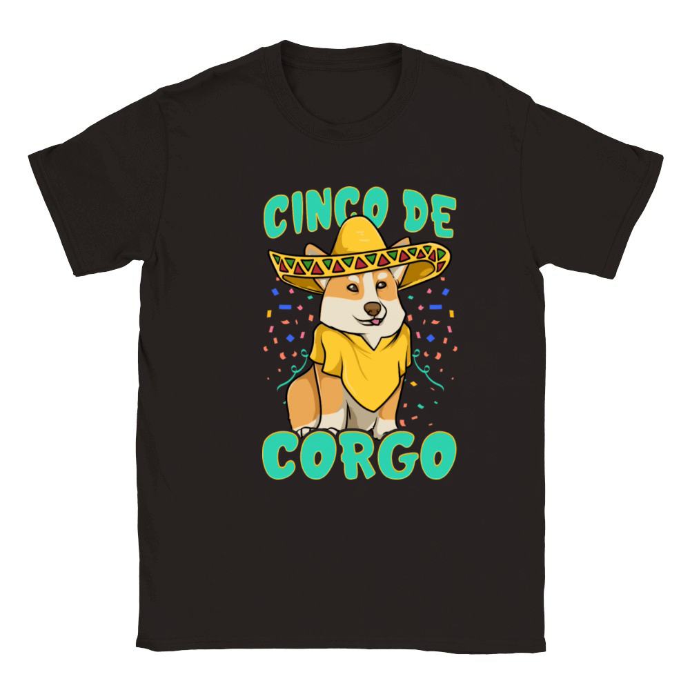 Cinco De Mayo Funny Corgi Dog With A Poncho Classic Kids Crewneck T-shirt