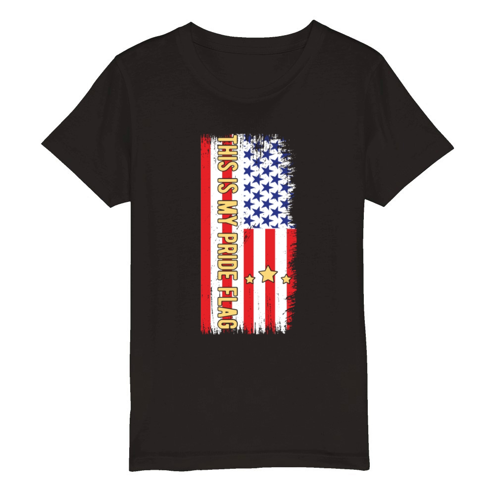 This Is My Pride Flag 4th Of July Organic Kids Crewneck T-shirt