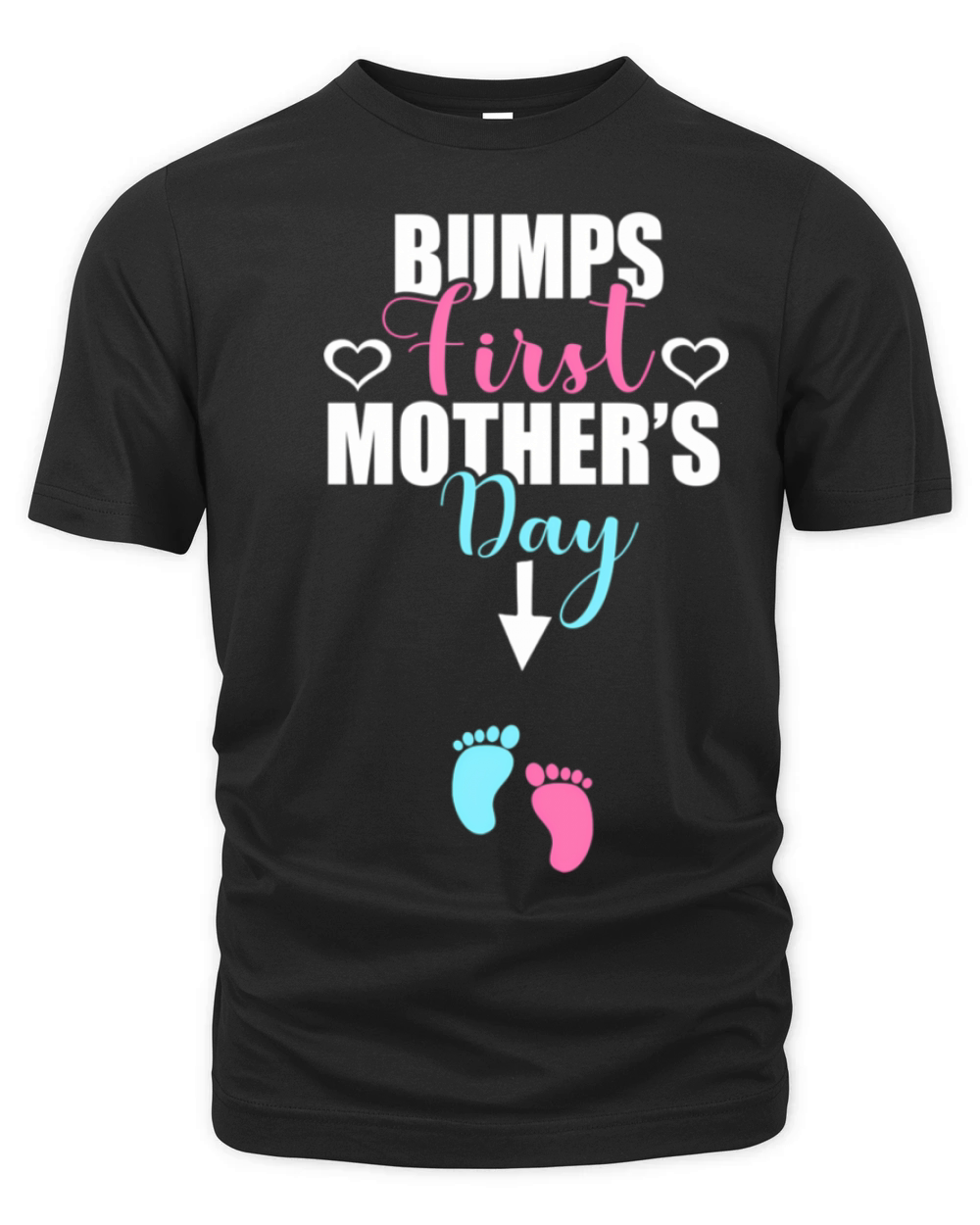 Pregnant Mom Bumps First MotherS Day For Organic Unisex T-shirt