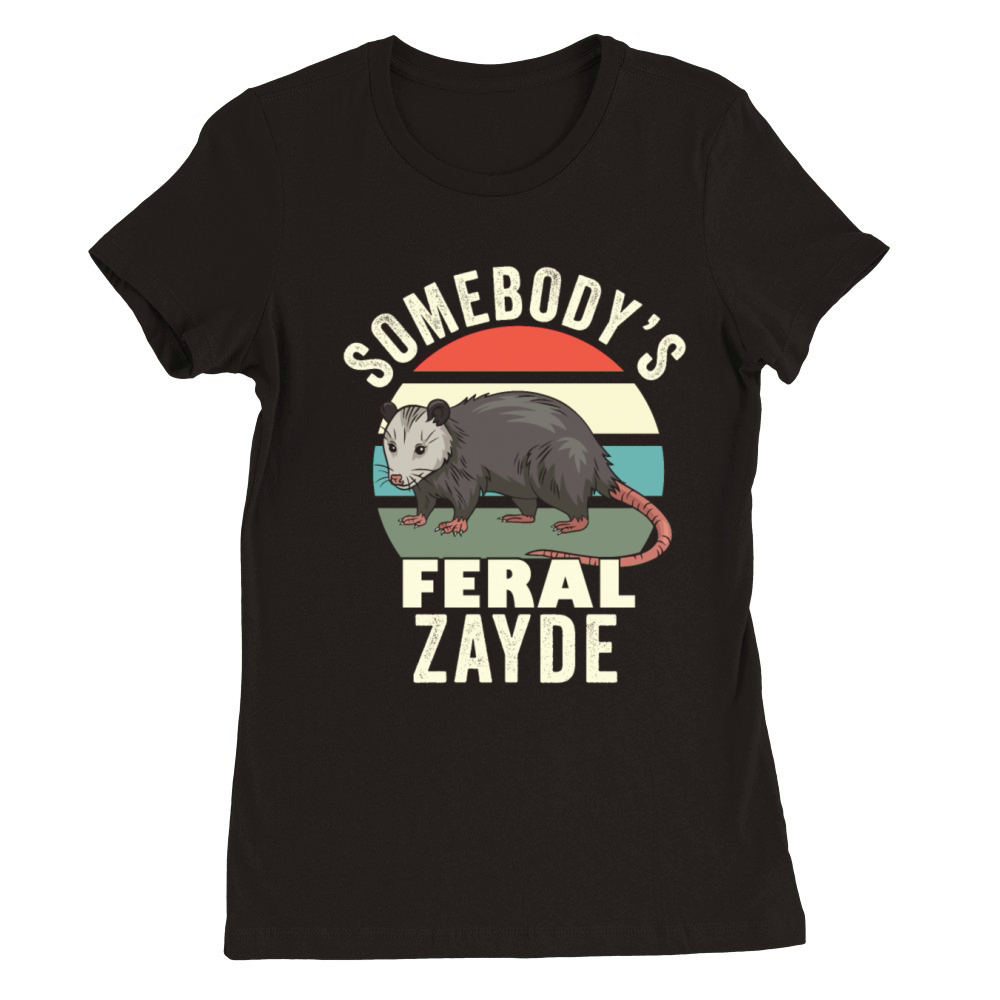 Somebodys Feral Zayde Yiddish Grandpa Retro Premium Womens Crewneck T-shirt
