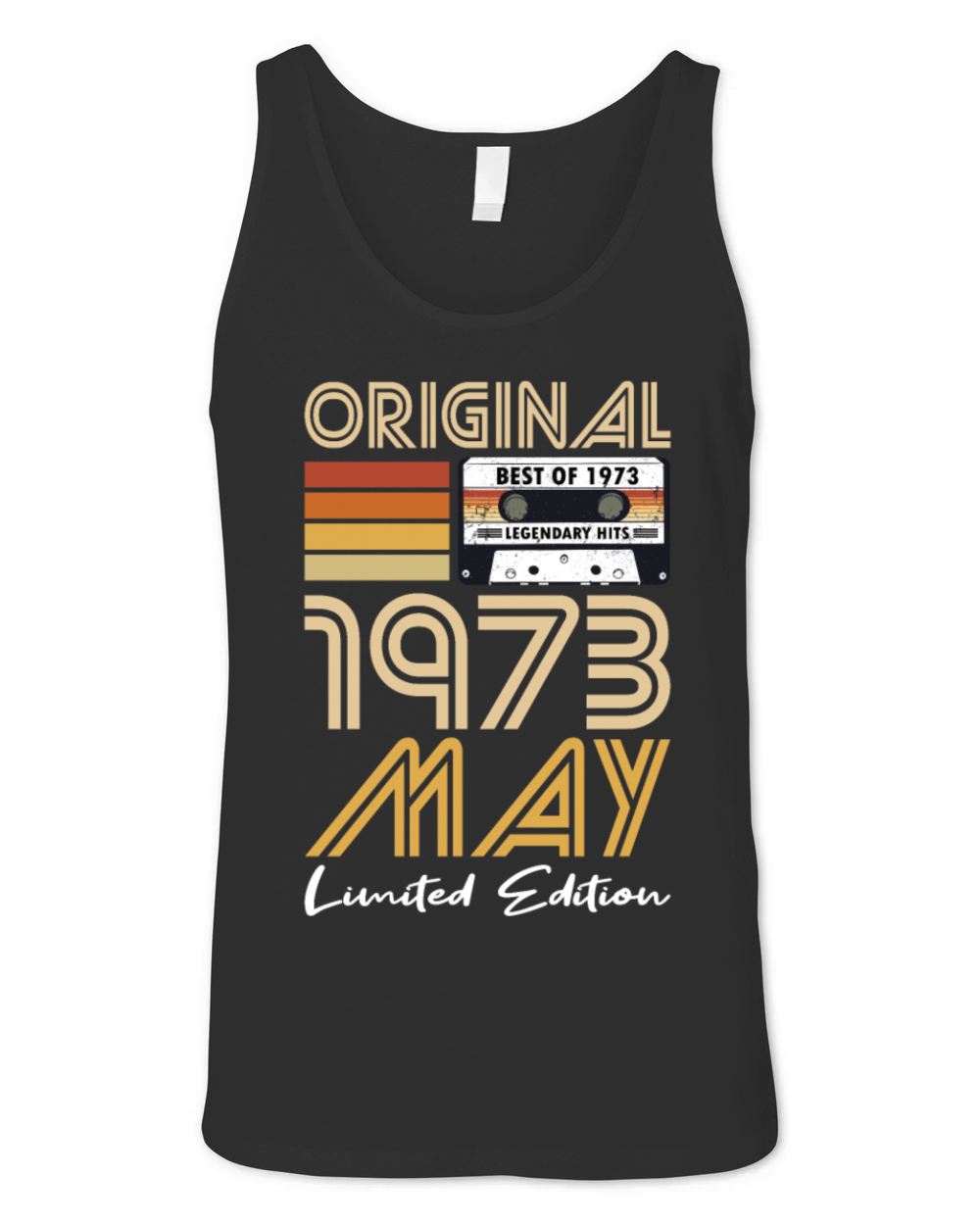 50th birthday may 1973 original 1973 Unisex Jersey Tank