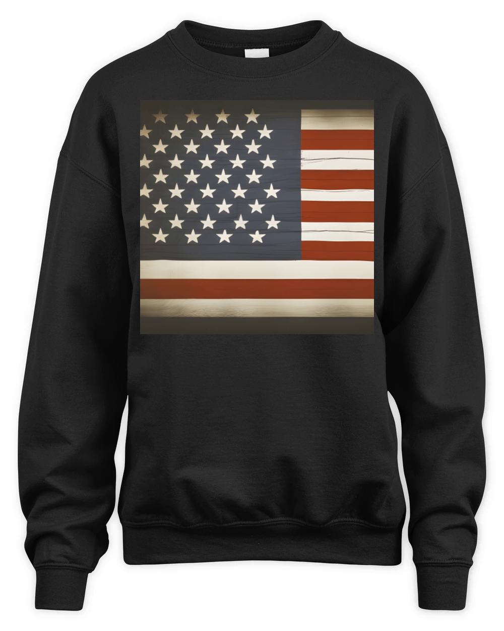 USA Distressed Flag Patriotic Unisex Premium Crewneck Sweatshirt
