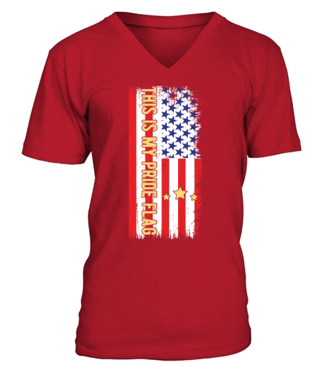 This Is My Pride Flag 4th Of July V-Neck T-shirt