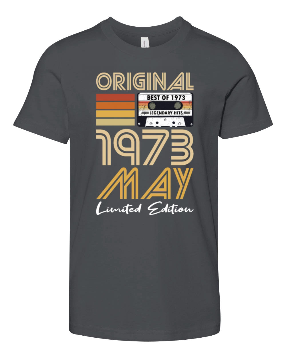 50th birthday may 1973 original 1973 Youth Unisex Jersey Tee