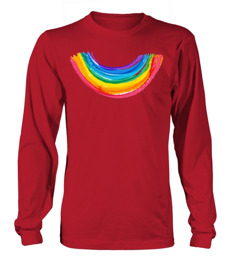 Rainbow Smile Rainbow Colors Long sleeved Unisex