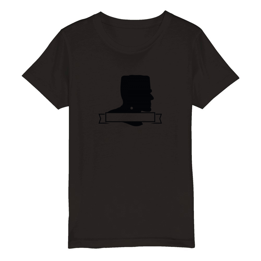 HALLOWEEN BADGE FRANK MID Organic Kids Crewneck T-shirt