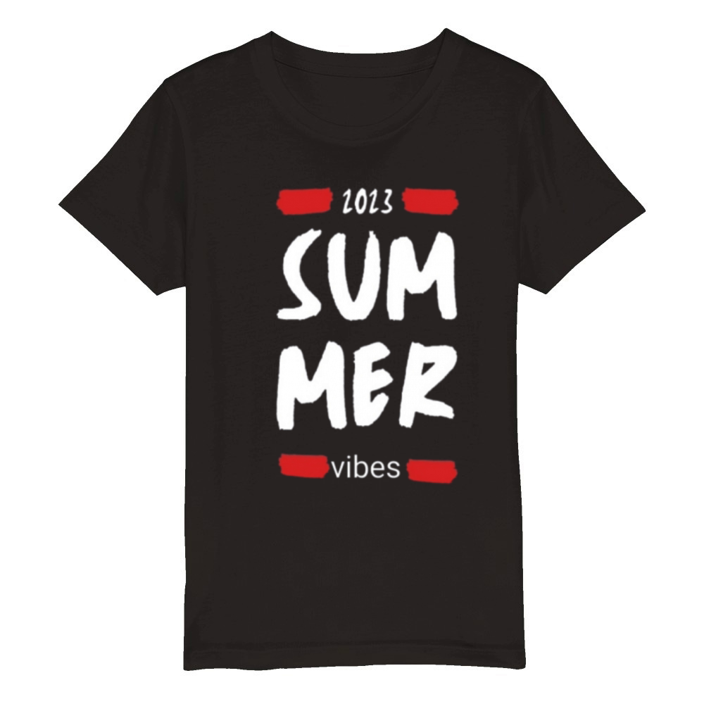 Summer vibes summer vibes women tshirt Organic Kids Crewneck T-shirt
