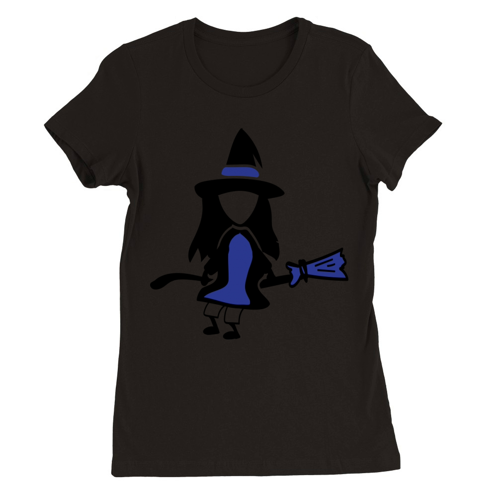 Halloween cute witches 4 Premium Womens Crewneck T-shirt