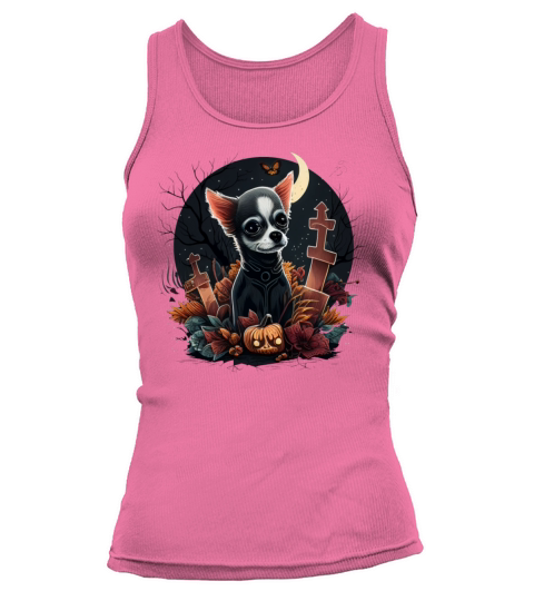 Chihuahua Halloween Costume - Scary Pumpkin Witch Tank top Woman