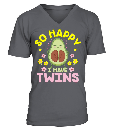 Twins Pregnancy Avocado Mother s Day V-Neck T-shirt