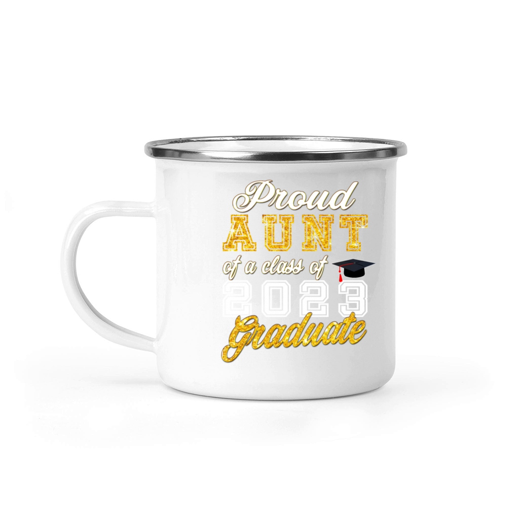 Graduation 2023 - Proud Aunt of a Class of 2023 Camping Mug