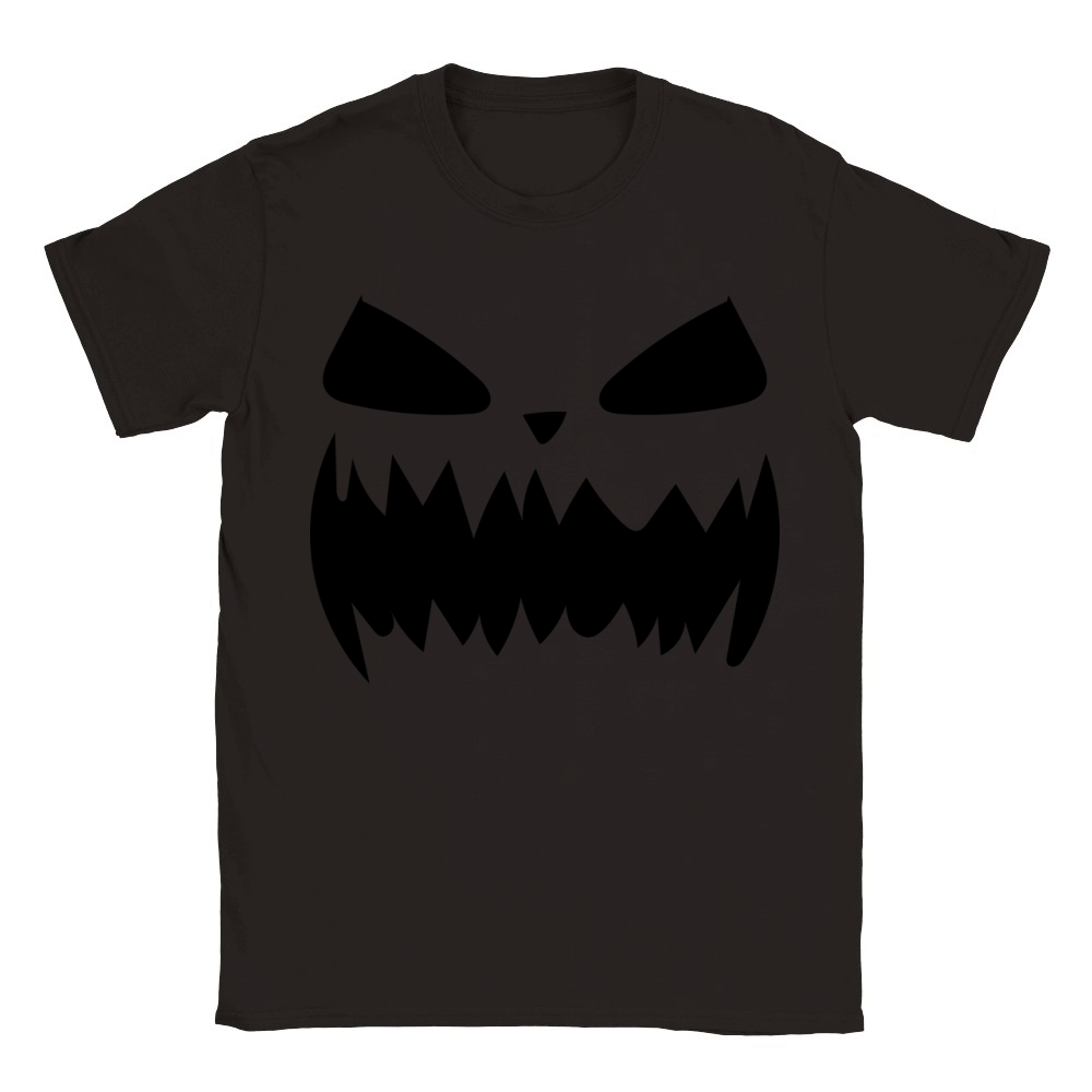 Scary faces halloween (5) Classic Kids Crewneck T-shirt