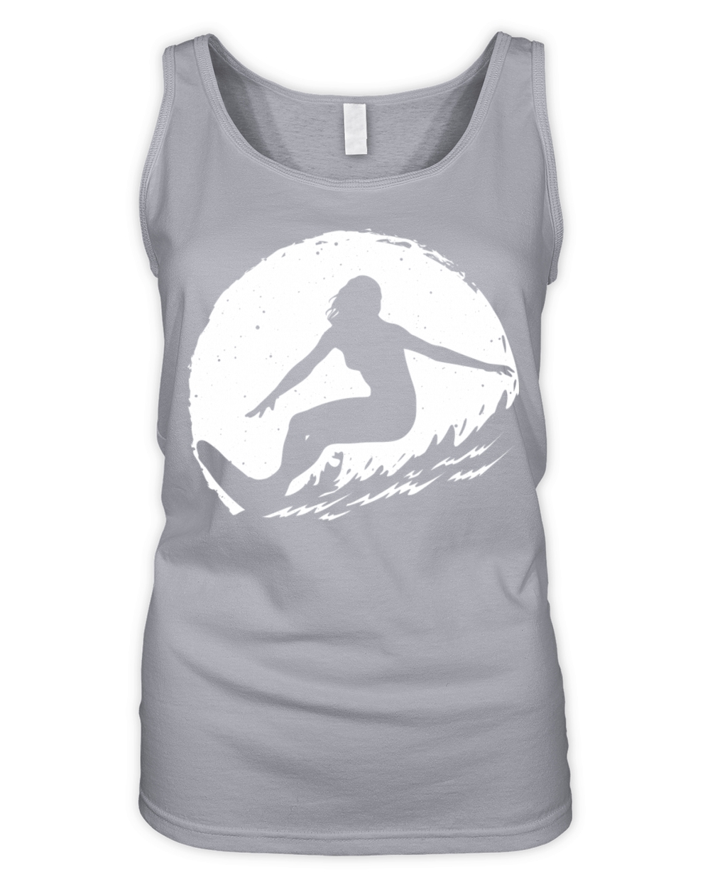 Surf Art Beach Surfer Hawaiian Wave Surfing Organic Women's Tank Top