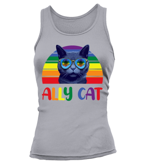 Ally Cat LGBT Gay Rainbow Pride Flag 2023 Tank top Woman