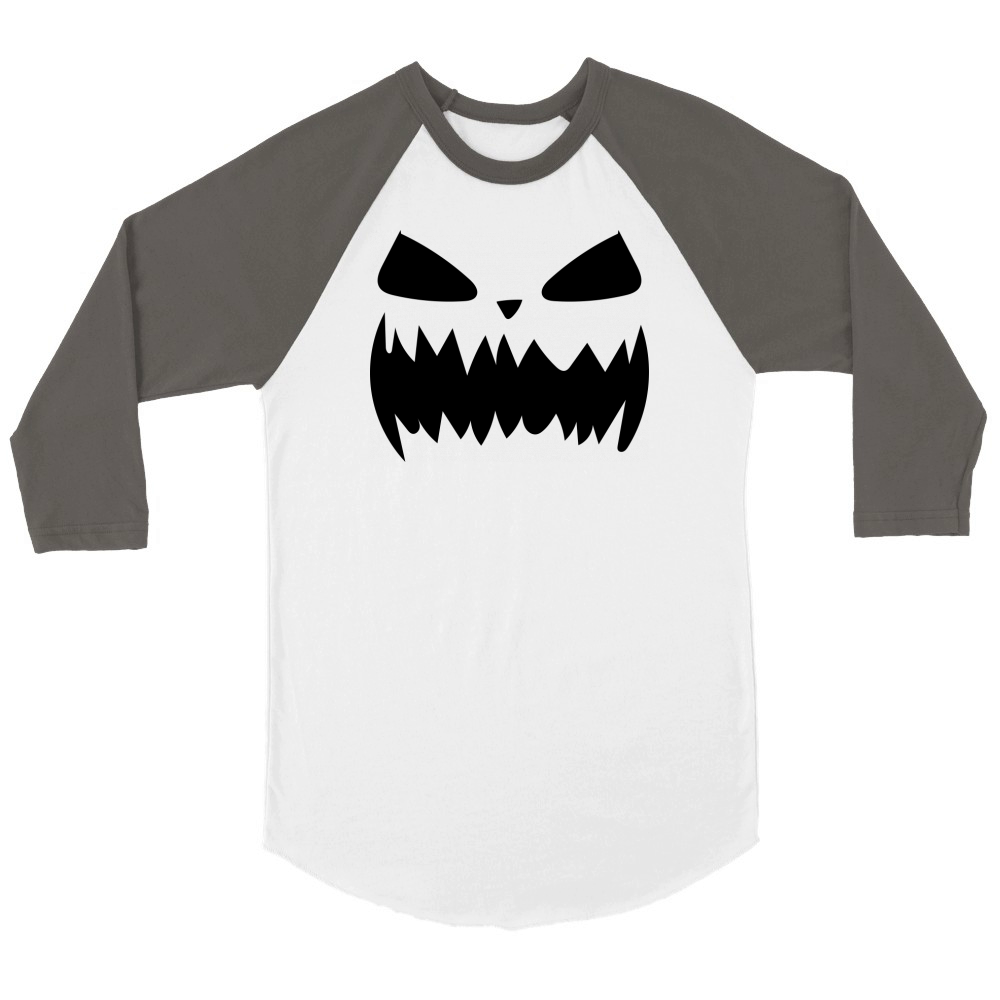 Scary faces halloween (5) Unisex ¾ sleeve Raglan T-shirt