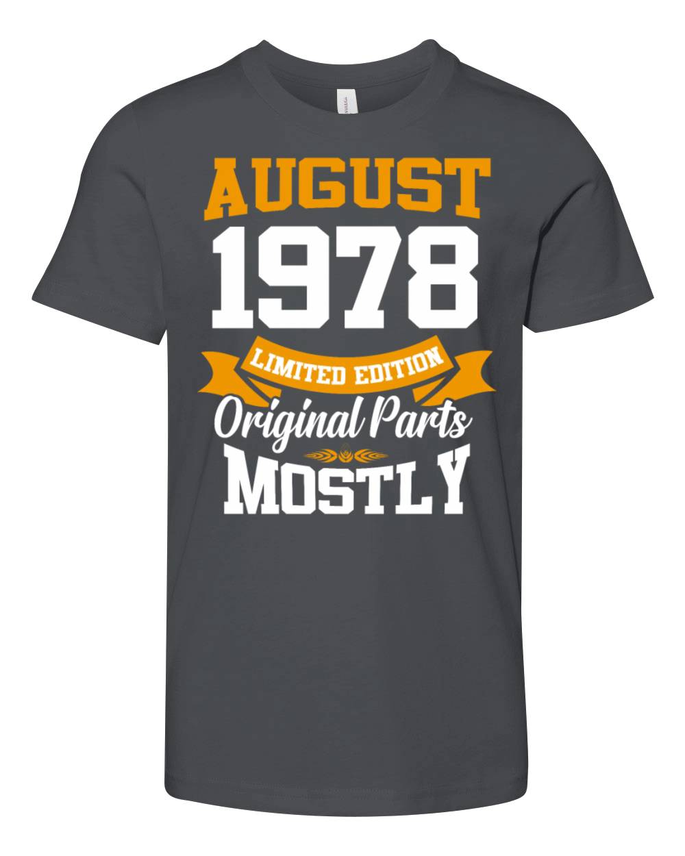 August 1978 Vintage Birthday Present Youth Unisex Jersey Tee