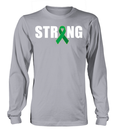 Strong Green Ribbon Tbi Brain Injury Awareness Long sleeved Unisex