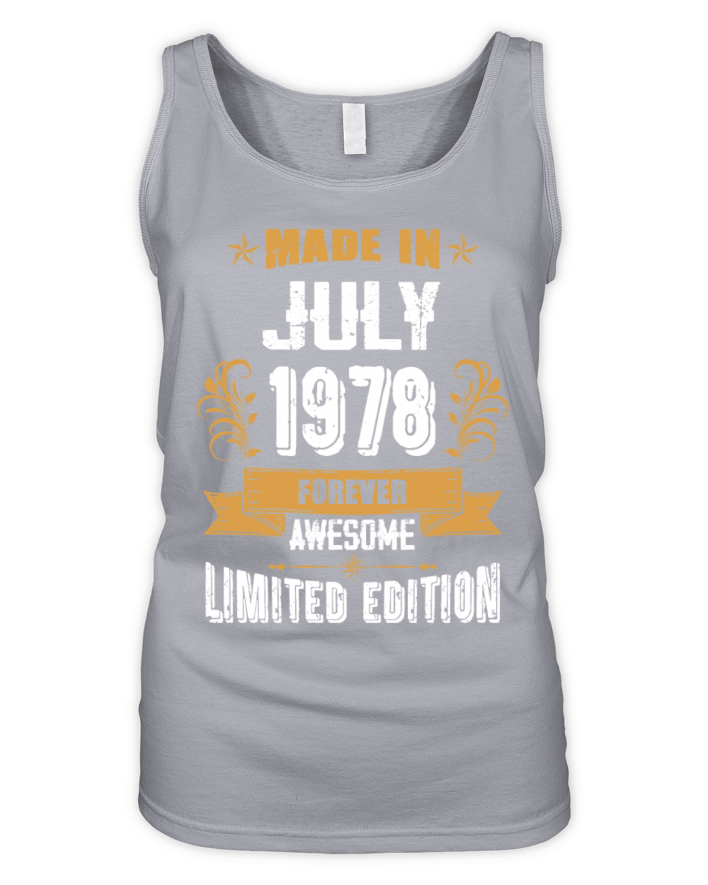 July 1978 Vintage Birthday Present Organic Women's Tank Top