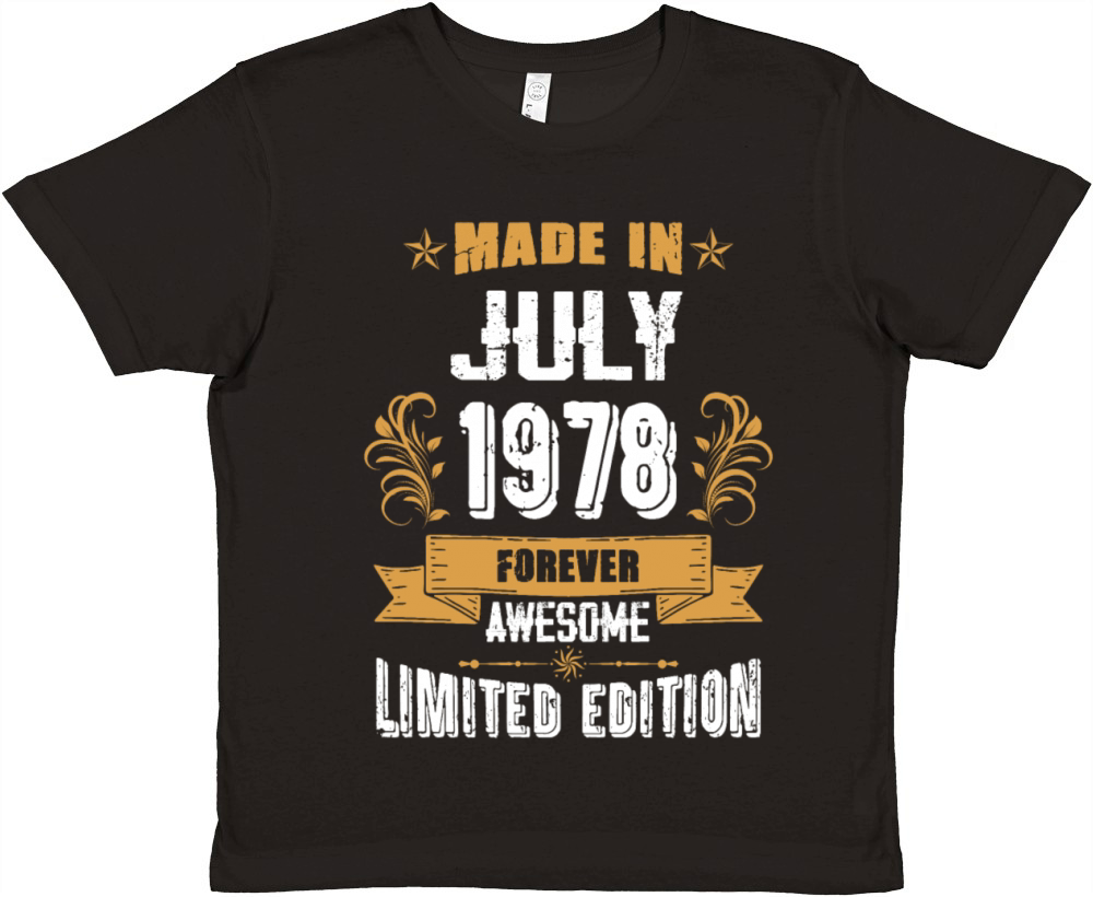 July 1978 Vintage Birthday Present Premium Kids Crewneck T-shirt