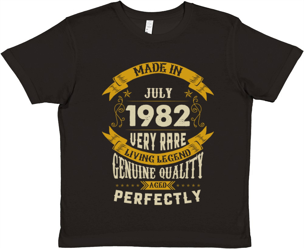 July 1982 Vintage Birthday Present Premium Kids Crewneck T-shirt