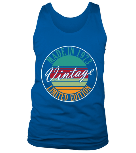 Made in 1973 vintage retro birthday Tank Top Unisex