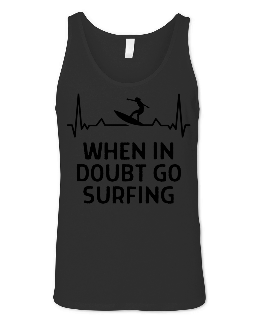 When In Doubt Play Surfing Outfit Surfer Surfing Unisex Jersey Tank