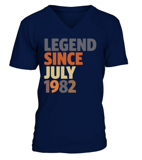 41 Years Old Legend 41st Birthday Since July 1982 V-Neck T-shirt