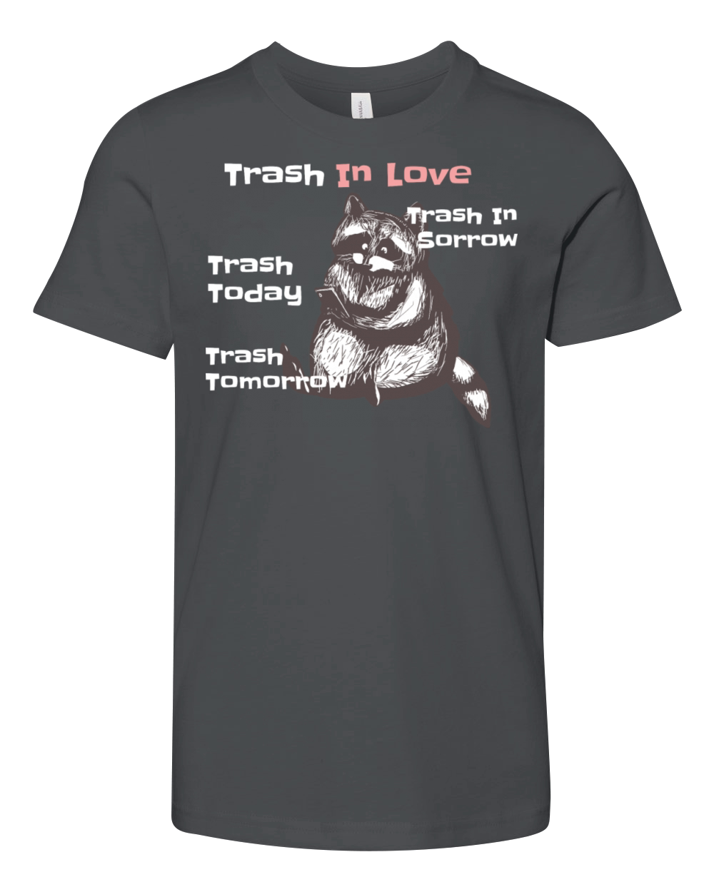 raccoon trash phone funny quote Youth Unisex Jersey Tee