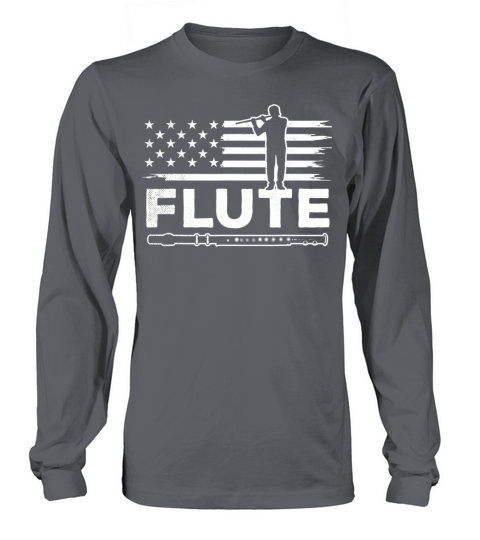 Flute musicians mixed with Vintage USA patriotic Long sleeved Unisex