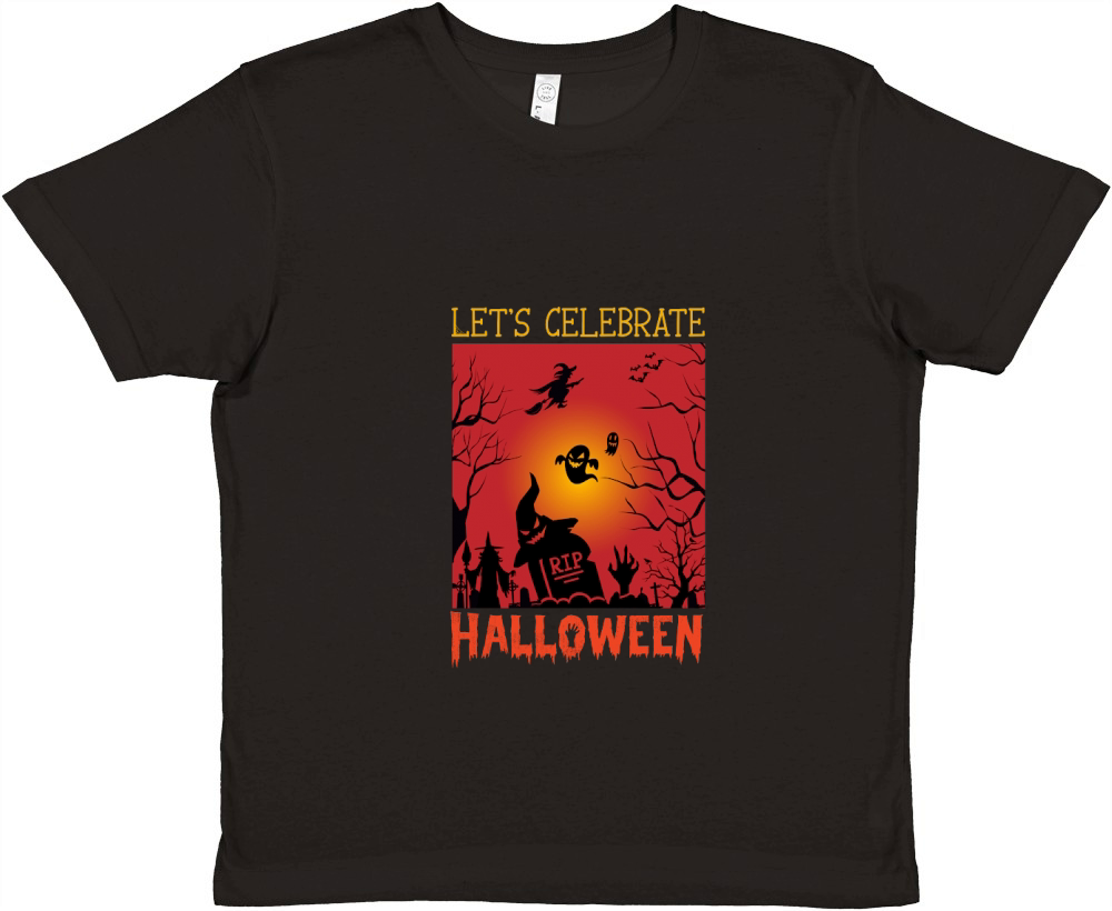 Lets Celebrate Halloween Premium Kids Crewneck T-shirt
