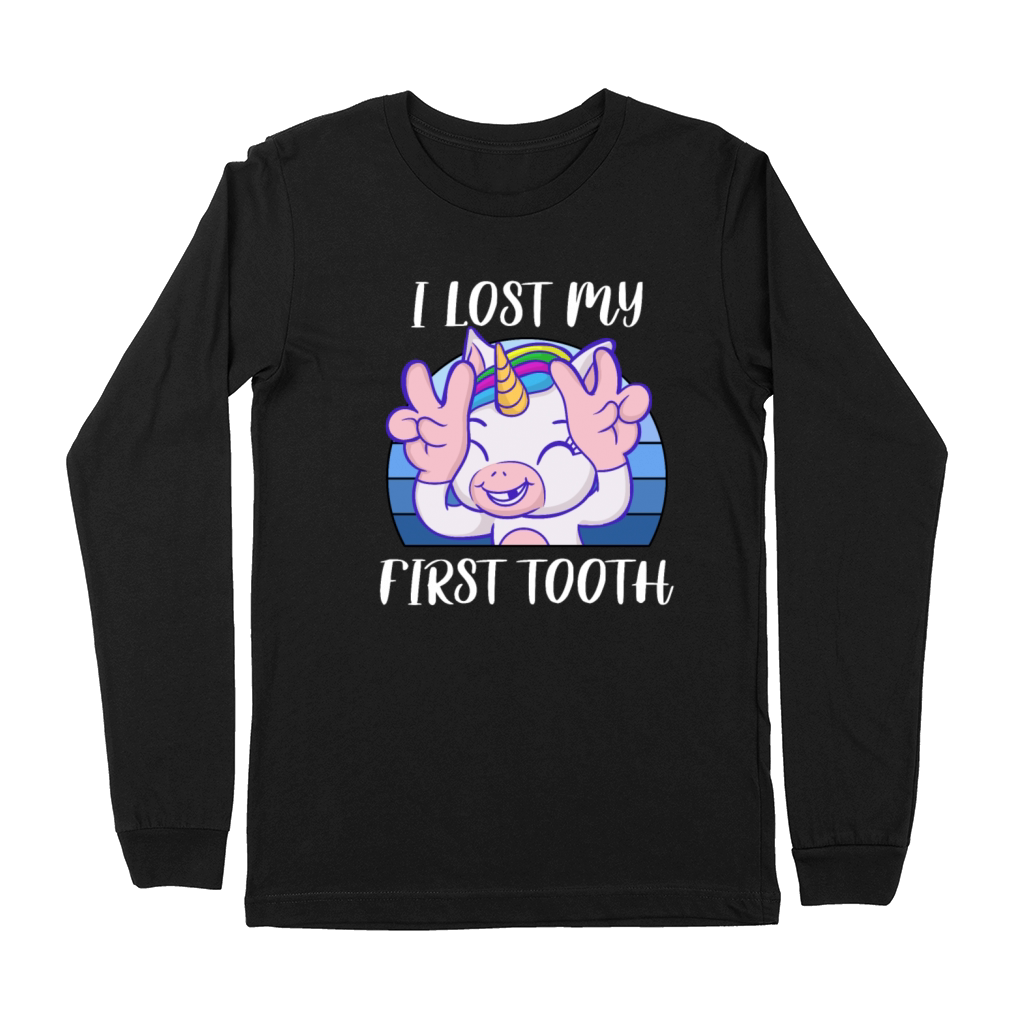 I Lost My First Tooth Unicorn Premium Long Sleeve