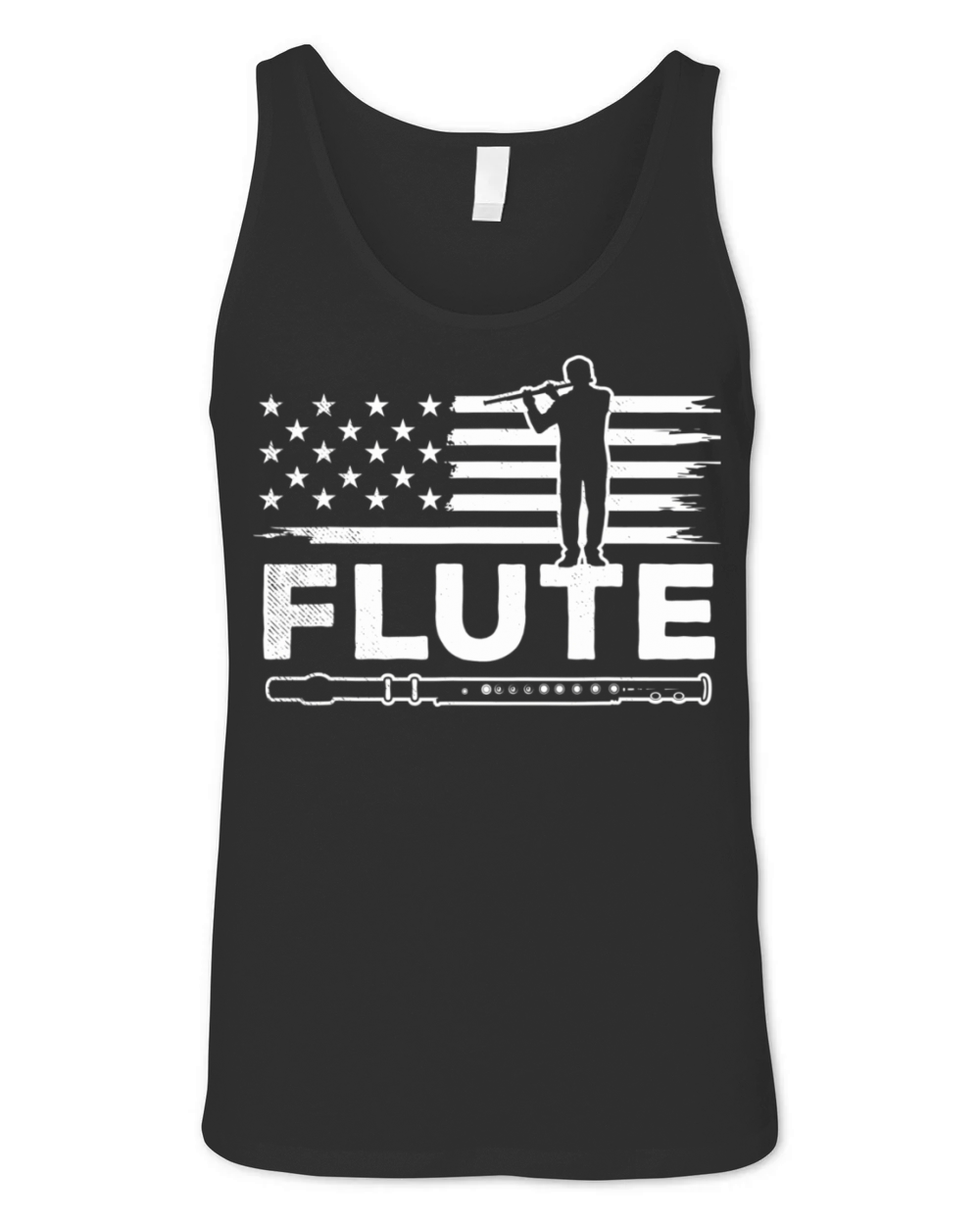 Flute musicians mixed with Vintage USA patriotic Unisex Jersey Tank