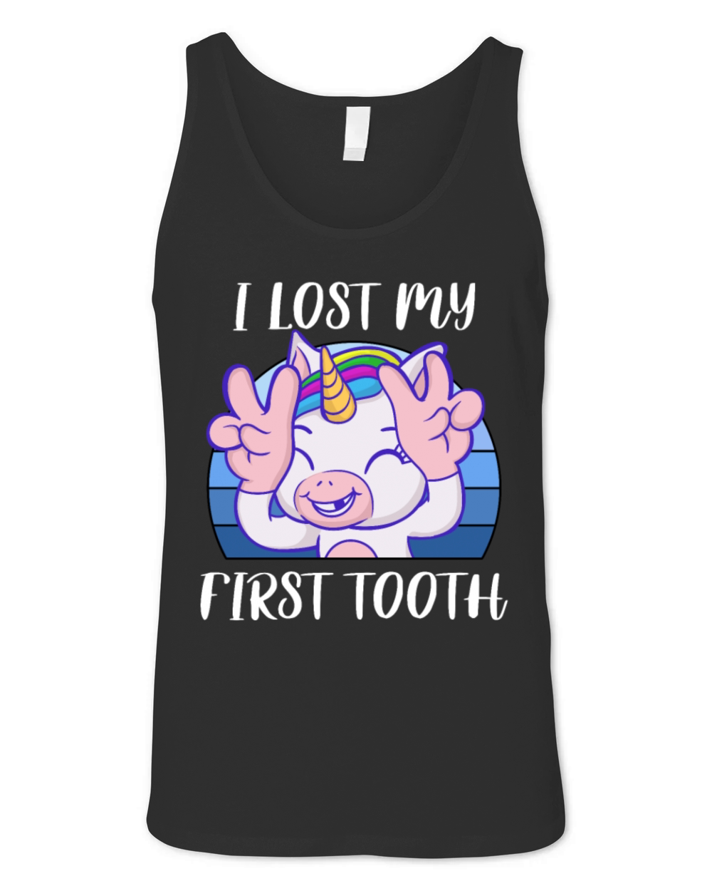 I Lost My First Tooth Unicorn Unisex Jersey Tank