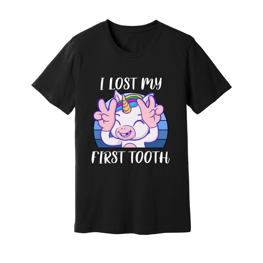 I Lost My First Tooth Unicorn Unisex Jersey Tee
