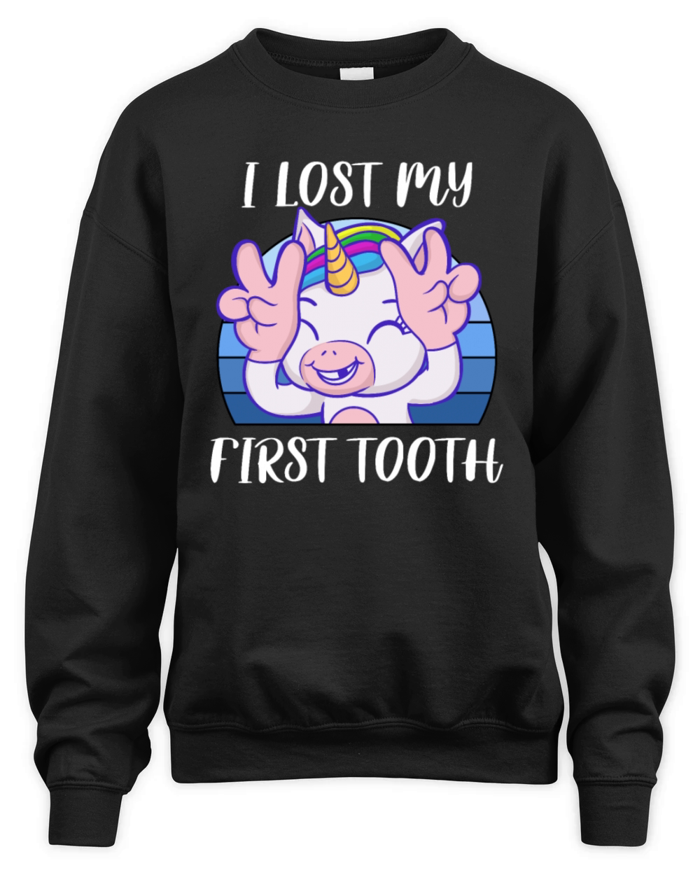 I Lost My First Tooth Unicorn Unisex Premium Crewneck Sweatshirt