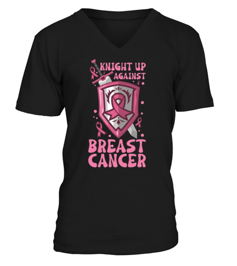 Breast cancer Awareness Support Survivors Pink V-Neck T-shirt